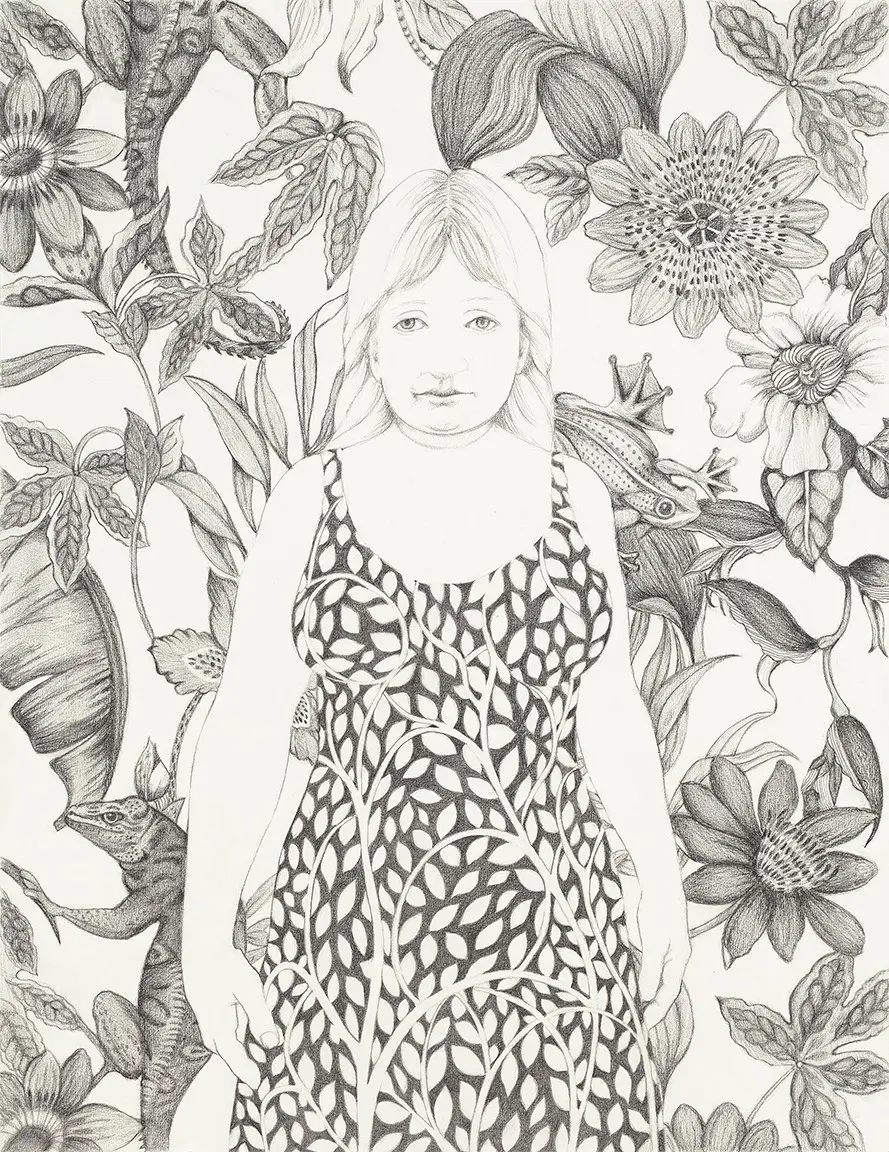 Natural Calm — graphite pencil drawing by Claudia Olds Goldie