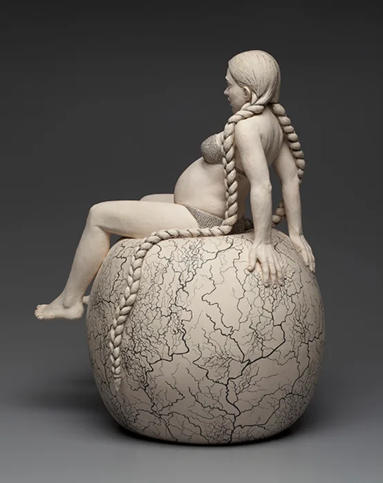 Baby Baby — figurative ceramic sculpture by Claudia Olds Goldie