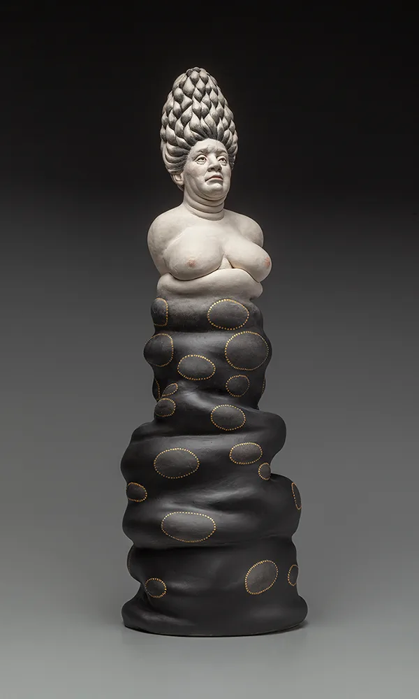 Beehive — figurative ceramic sculpture by Claudia Olds Goldie