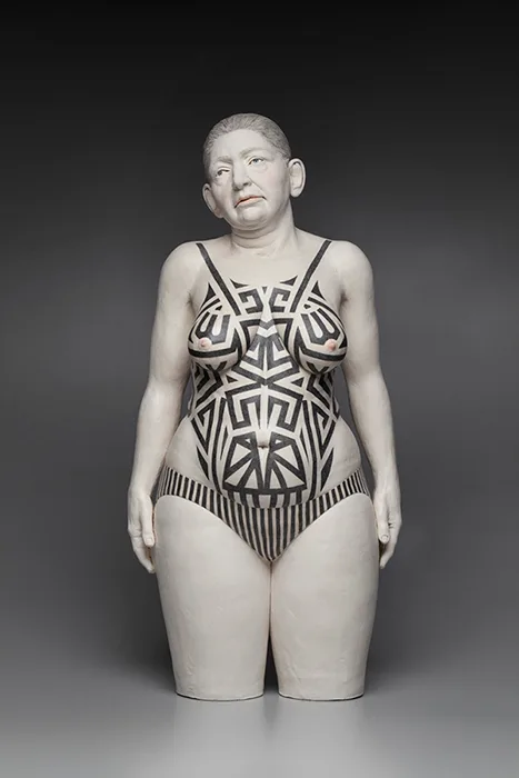 Big Ol’ Gal (front) — figurative ceramic sculpture by Claudia Olds Goldie