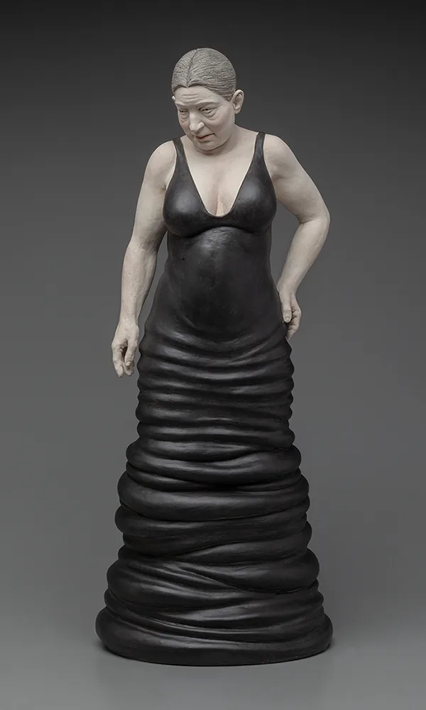 Mudslide — figurative ceramic sculpture by Claudia Olds Goldie