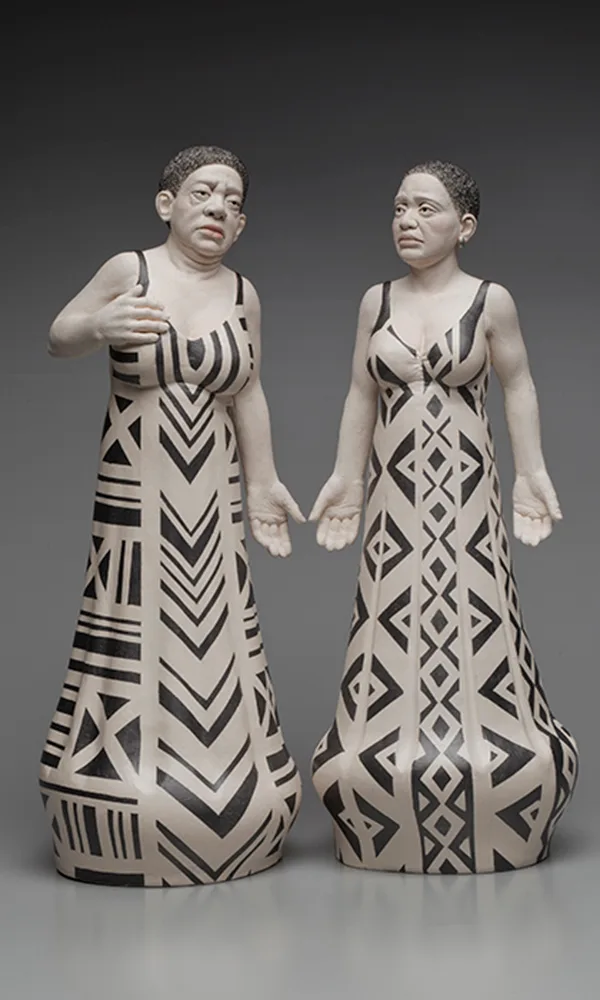 Repeating Pattern — figurative ceramic sculpture by Claudia Olds Goldie