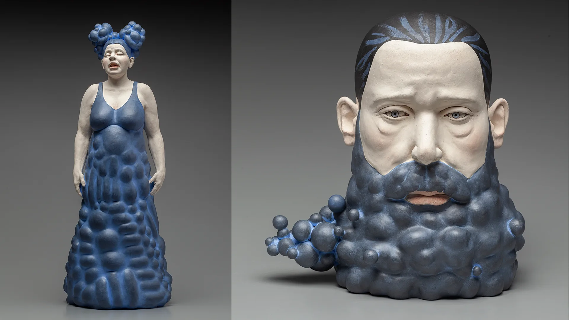 Ceramic sculptures by Claudia Olds Goldie
