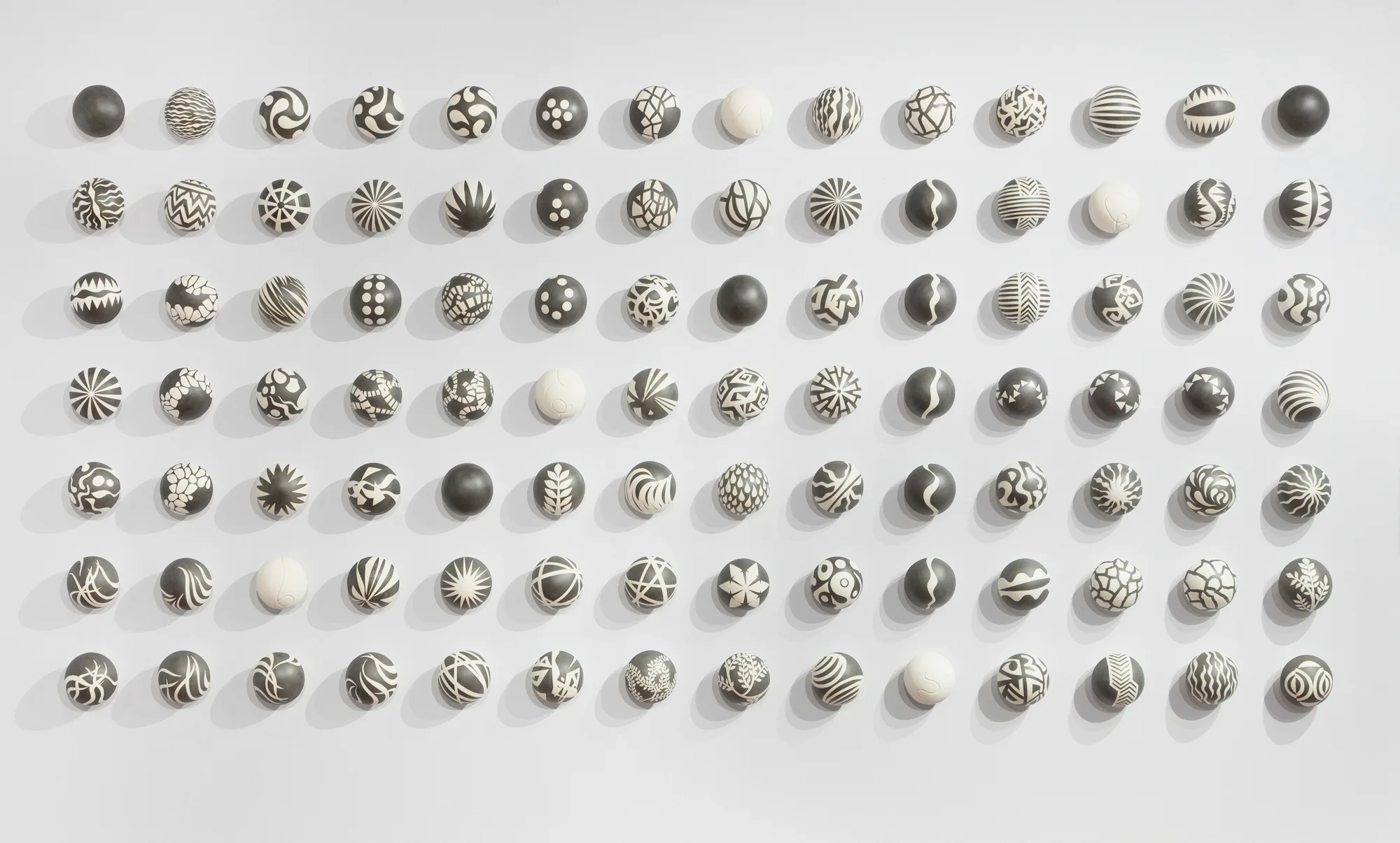 Staccato — ceramic installation by Claudia Olds Goldie