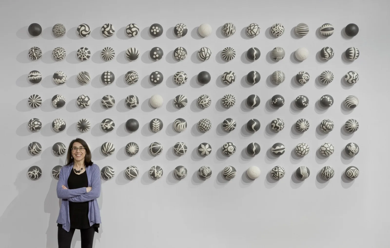 Staccato — ceramic installation by Claudia Olds Goldie